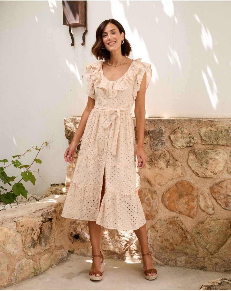 Robe mi-longue Evaluna | Robes & Combinaisons | Printemps-Été 2024 | Polín et moi