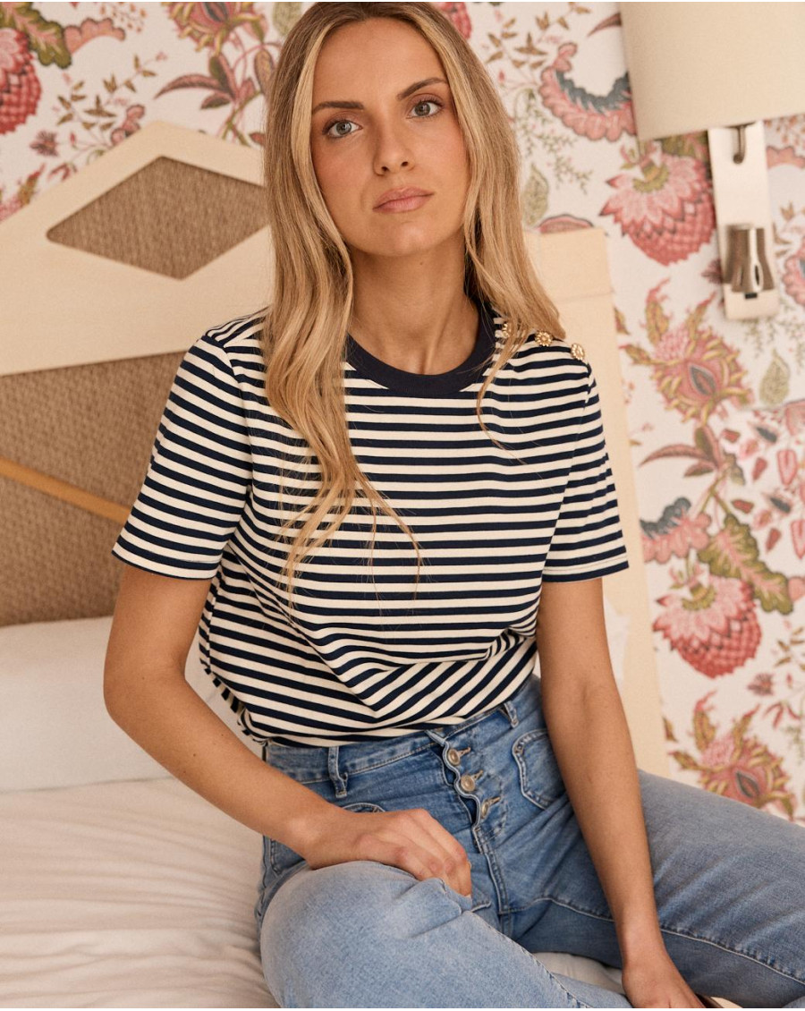 T-shirt marin Edra | T-shirts et hauts | Printemps-Été 2025 | Polín et moi