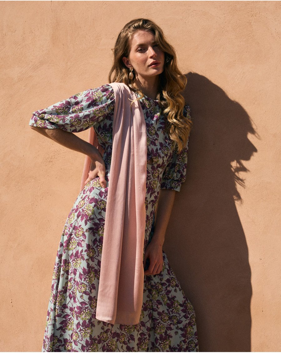 Fular Rosa Amina| Accesorios |Primavera Verano 2025 | Polín et Moi