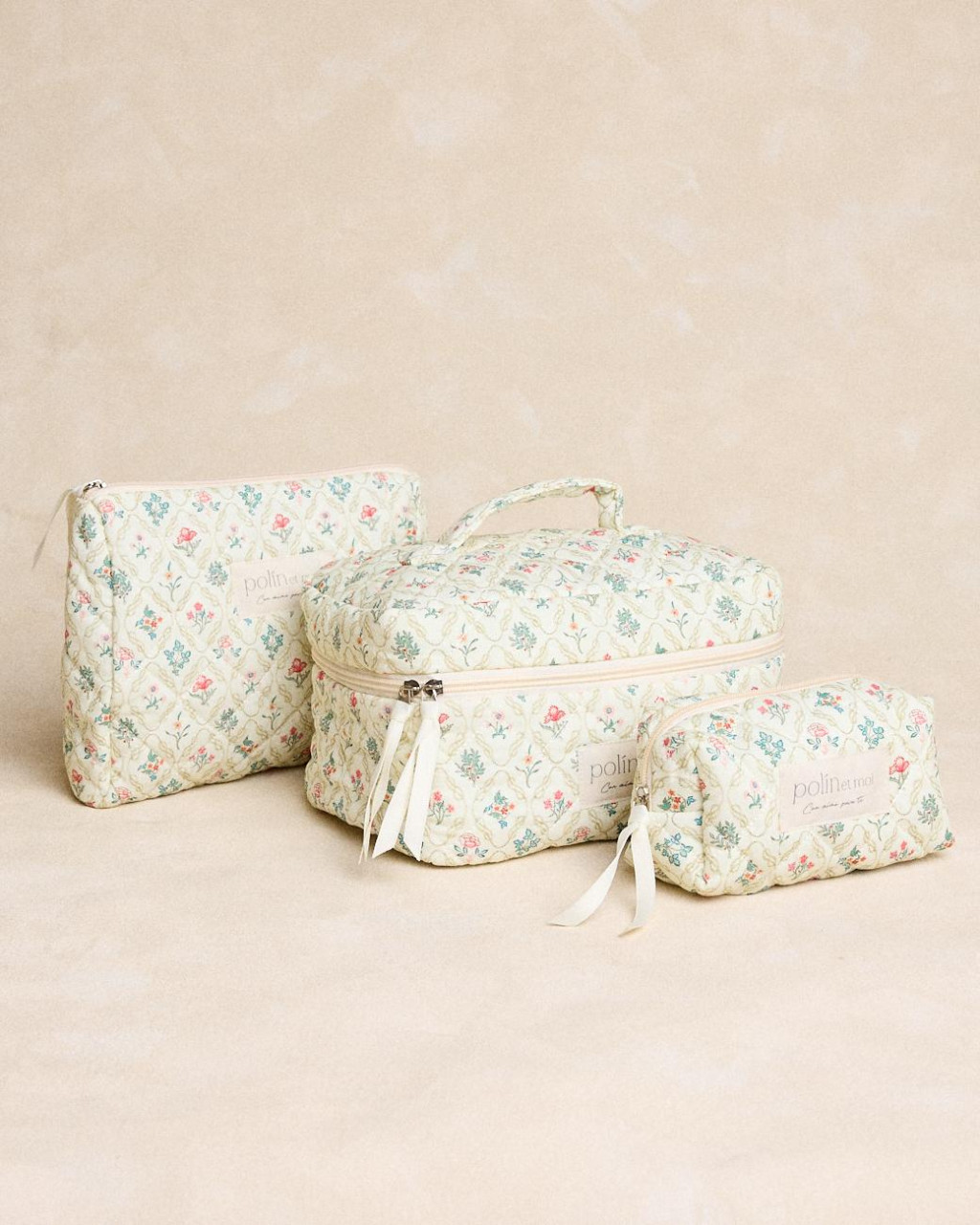 Borsa da toilette media a fiori Lumira | Primavera Estate 2025 | Polín et Moi