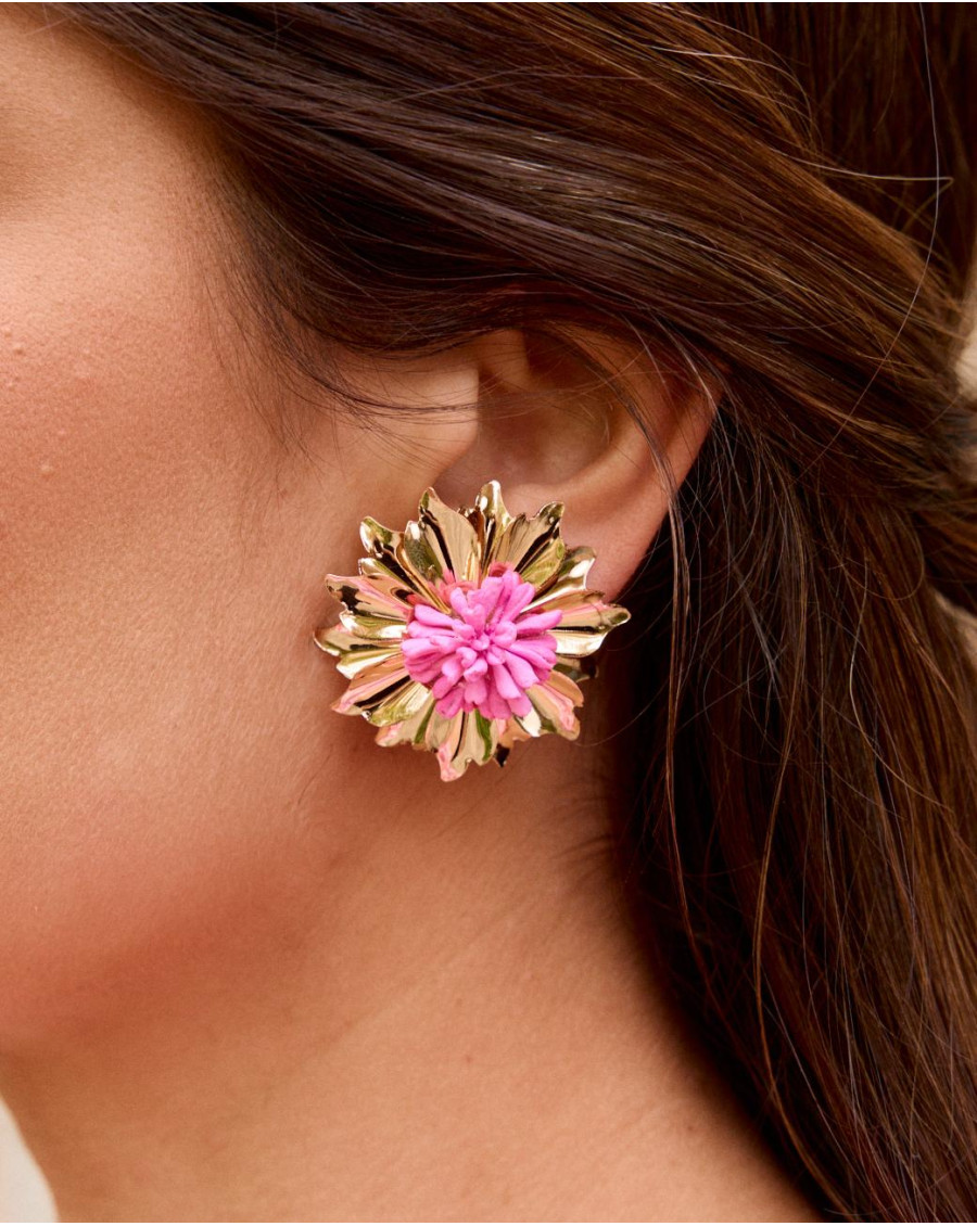 Pendientes Flor Rosa | Invitada | Primavera - Verano 2025 | Polín et Moi
