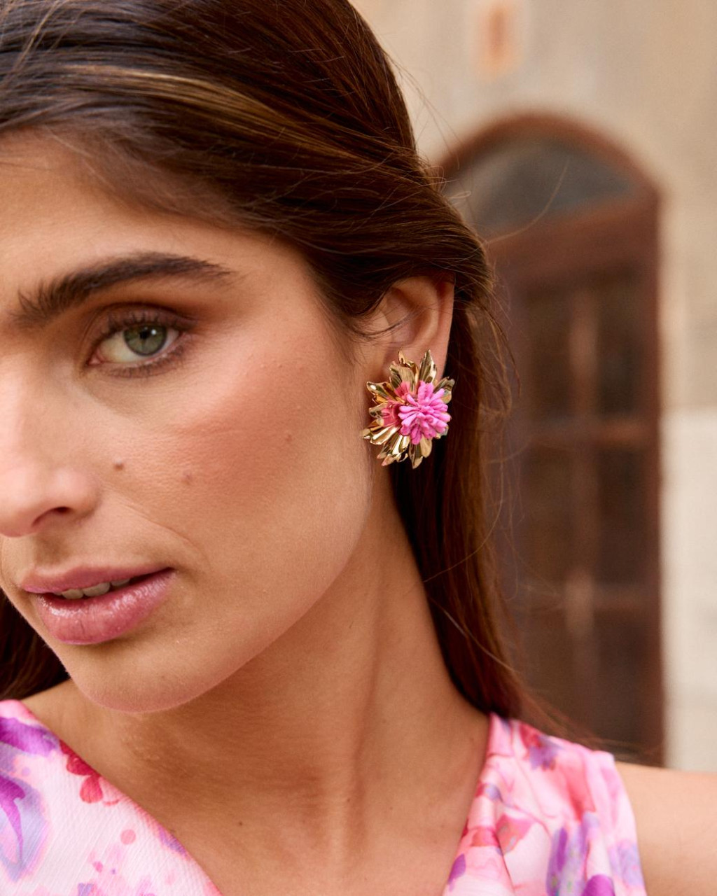 Pendientes Flor Rosa | Invitada | Primavera - Verano 2025 | Polín et Moi