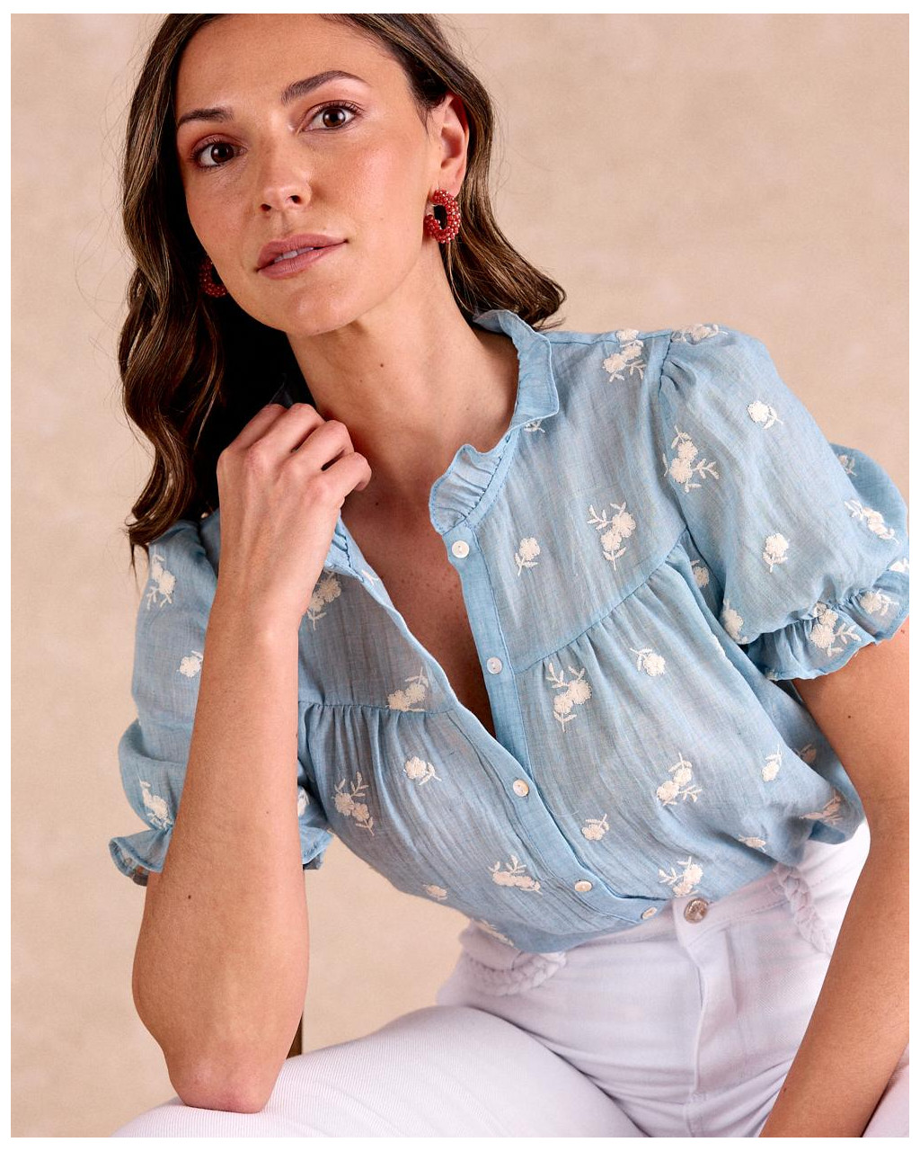 Blouse brodée Bella | Chemisiers et chemises | Printemps-Été 2025 | Polín et moi