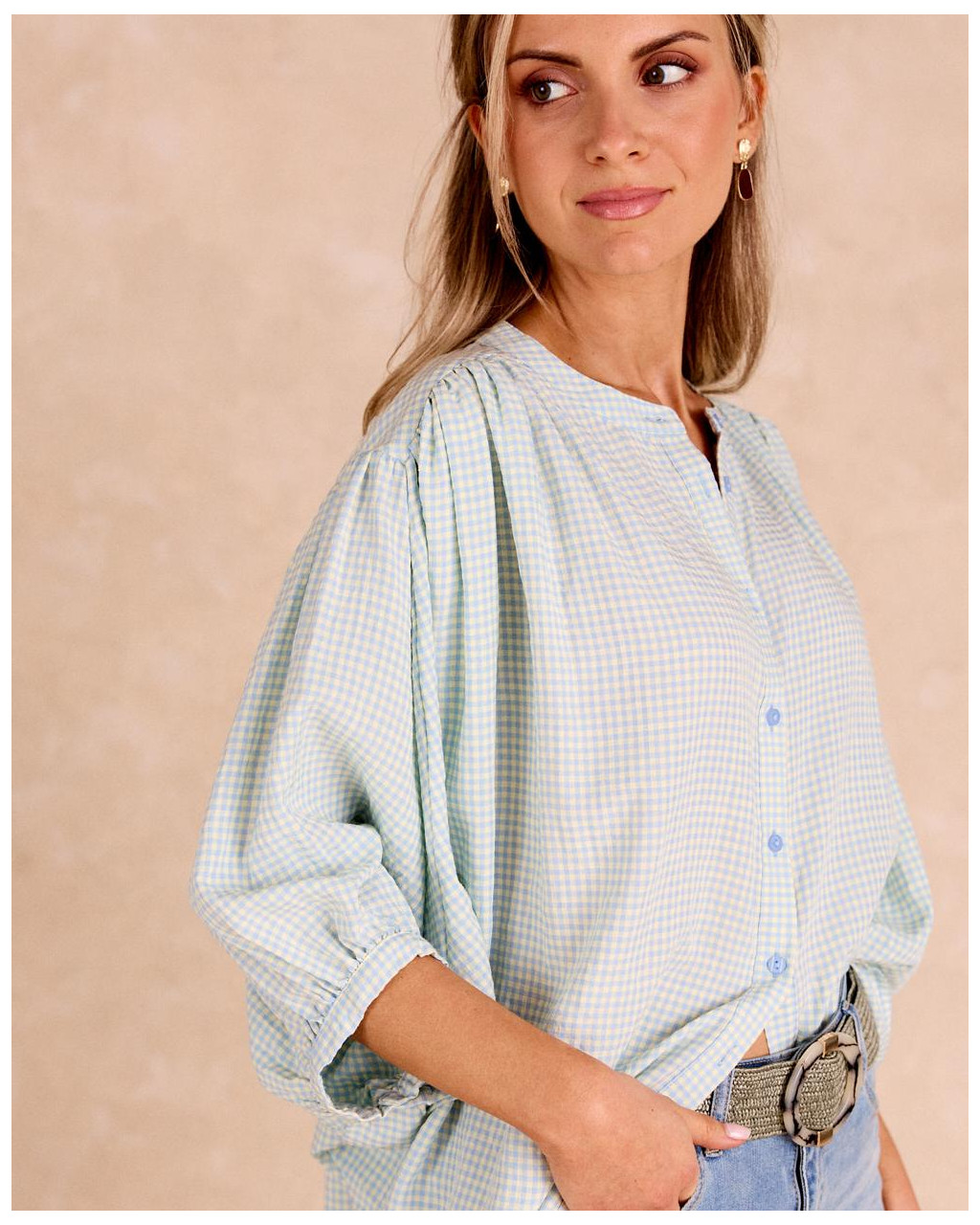 Blue Vichy Blouse | Blouses & Shirts | Spring-Summer 2025 | Polín et moi