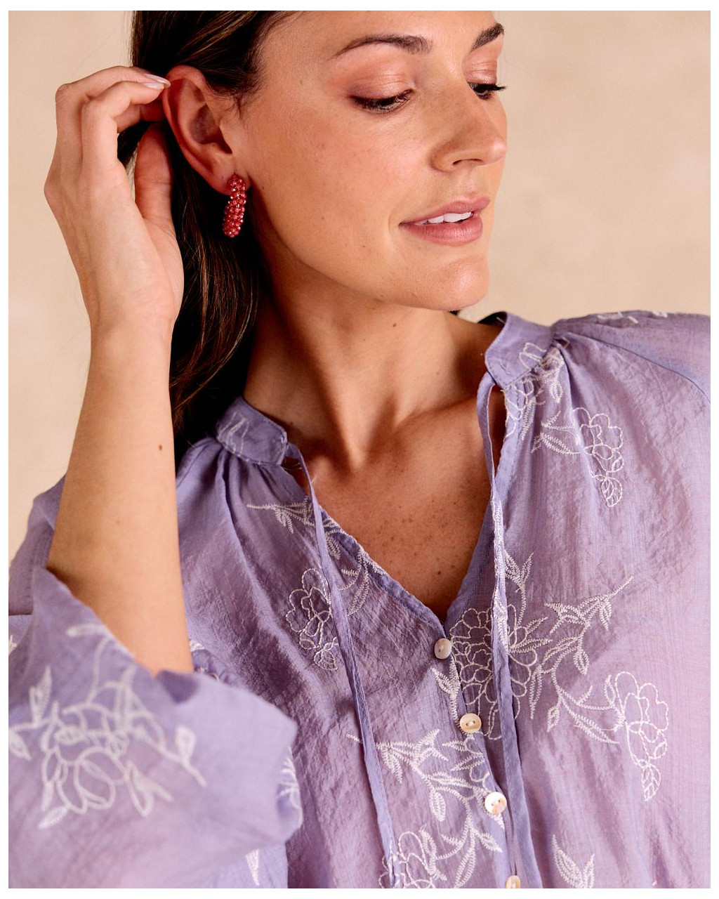 Blouse brodée Diane | Chemisiers et chemises | Printemps-Été 2025 | Polín et moi