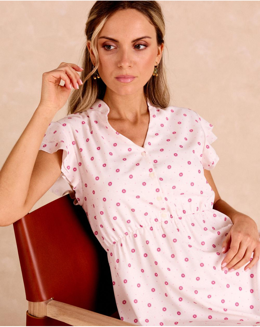 Daelia Fleurs Robe Courte | Robes & Combinaisons | Printemps-Été 2025 | Polín et moi