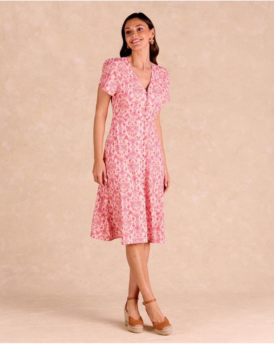 Robe à fleurs damassé | Robes & Combinaisons | Printemps-Été 2025 | Polín et moi