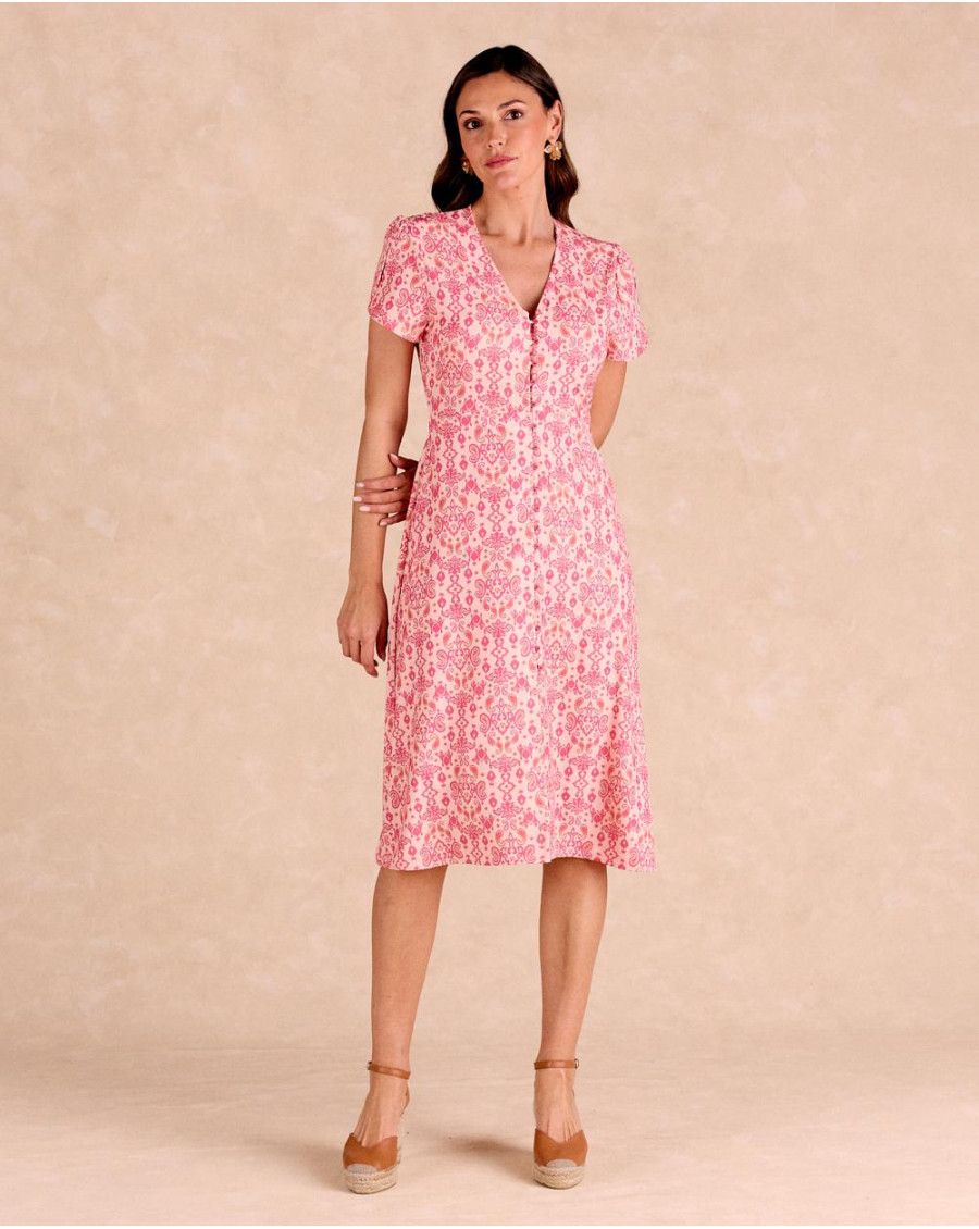 Robe à fleurs damassé | Robes & Combinaisons | Printemps-Été 2025 | Polín et moi