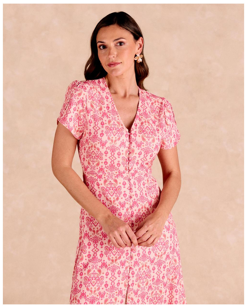 Robe à fleurs damassé | Robes & Combinaisons | Printemps-Été 2025 | Polín et moi