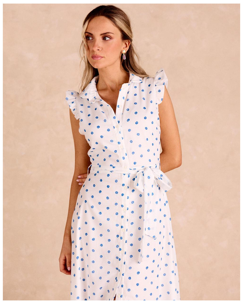 Robe longue à pois Daira | Robes & Combinaisons | Printemps-Été 2025 | Polín et moi