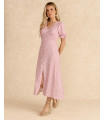 Robe Longue imprimer Rose | Robes & Combinaisons | Printemps - Été 2025 | Polín et moi