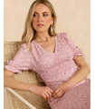 Robe Longue imprimer Rose | Robes & Combinaisons | Printemps - Été 2025 | Polín et moi