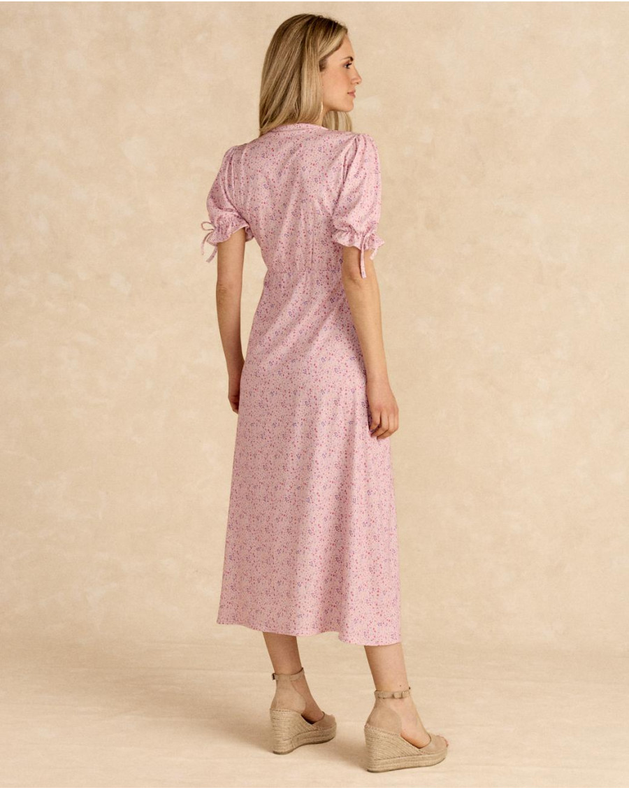 Robe Longue imprimer Rose | Robes & Combinaisons | Printemps - Été 2025 | Polín et moi