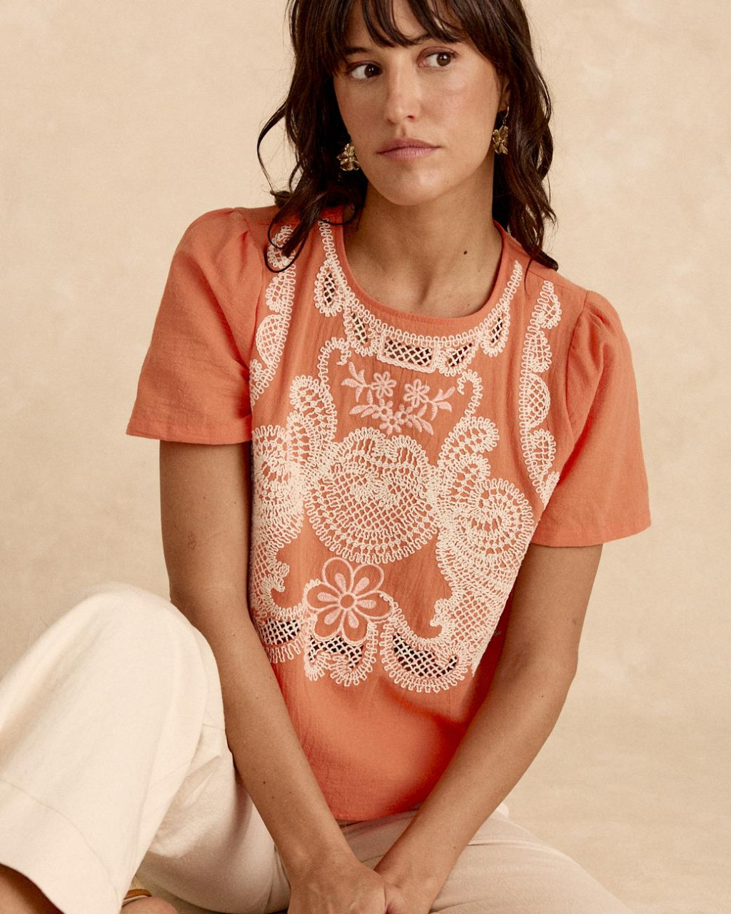Blusa Bordada Gardenia | Blusas & Camisas | Primavera - Verão 2025 | Polín et moi