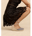 Vichy Espadrille Bow Black