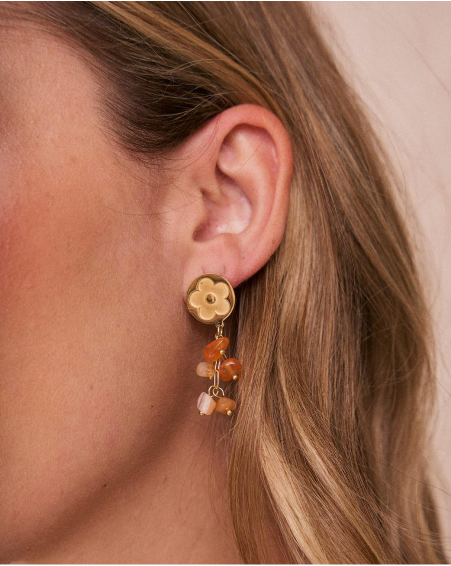 Boucle d’oreille fleur Carinera
