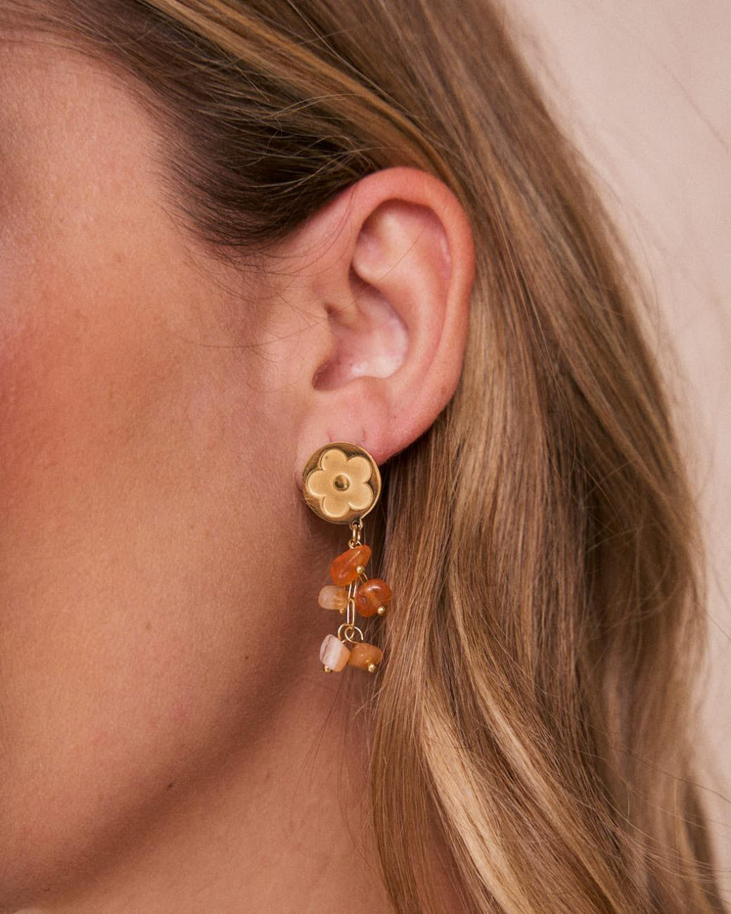 Boucle d’oreille fleur Carinera