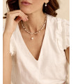 Collier galet avec perle | Accessoires | Printemps-Été 2025 | Polín et Moi