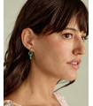 Boucle d’oreille vert émeraude