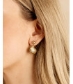 Boucle d’oreille coquillage doré